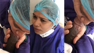 Dusky Tamil Nurse Aunty Deep Blowjob Fucking Hard With Doctor