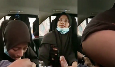 Chubby Hijabi Girl Giving Blowjob Dick Fucking Inside Car MMS
